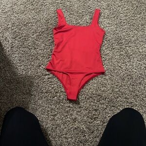 Red bodysuit